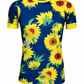 ILTEX Apparel Adult Clothing Sunflower Navy Short Sleeve Top