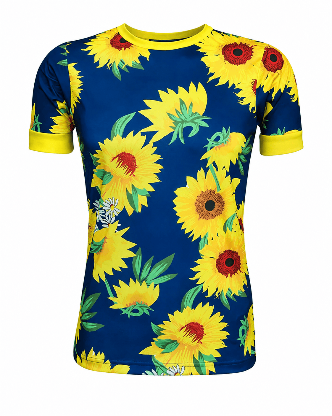 ILTEX Apparel Adult Clothing Sunflower Navy Short Sleeve Top