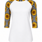 ILTEX Apparel Adult Clothing Sunflower Plaid White Polyester Top