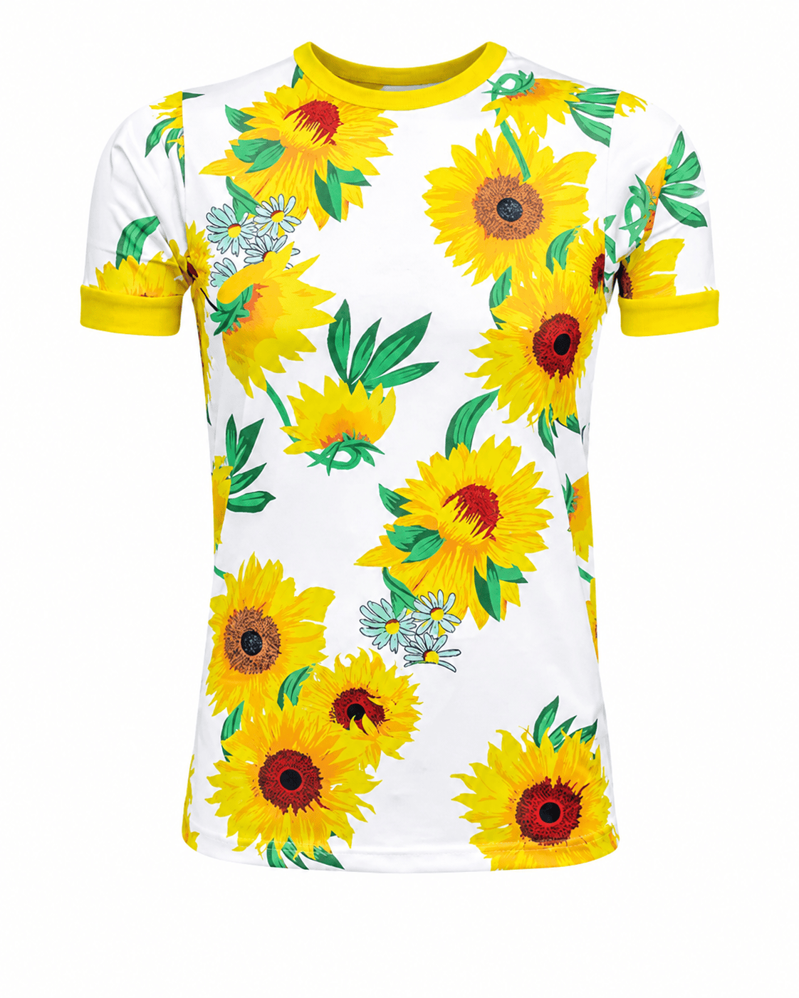 ILTEX Apparel Adult Clothing Sunflower White Short Sleeve Top