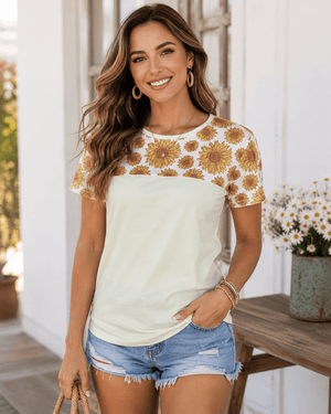 ILTEX Apparel Adult Clothing Sunflower Yellow Short Sleeve Top