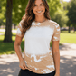 ILTEX Apparel Adult Clothing Tan / Small Scrunched Faux Bleached Tees