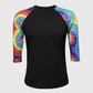ILTEX Apparel Adult Clothing Tie Dye Neon Black Polyester Top