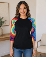 ILTEX Apparel Adult Clothing Tie Dye Neon Black Polyester Top