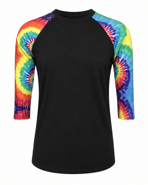 ILTEX Apparel Adult Clothing Tie Dye Neon Black Polyester Top