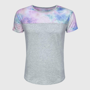 ILTEX Apparel Adult Clothing Tie Dye Pastel Gray Short Sleeve Top