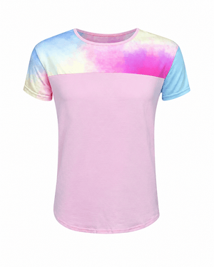 ILTEX Apparel Adult Clothing Tie Dye Pastel Pink Short Sleeve Top