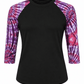 ILTEX Apparel Adult Clothing Tie Dye Purple Black Polyester Top