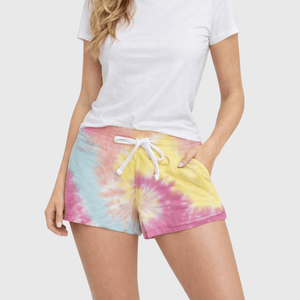 ILTEX Apparel Adult Clothing Tie Dye Shorts Magenta Mint - Adult