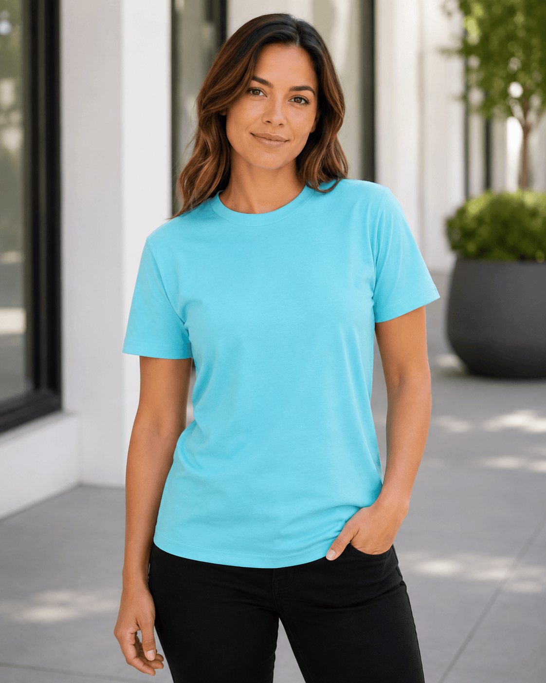 ILTEX Apparel Adult Clothing Turquoise / Small Adult Cotton-Feel Polyester Tee