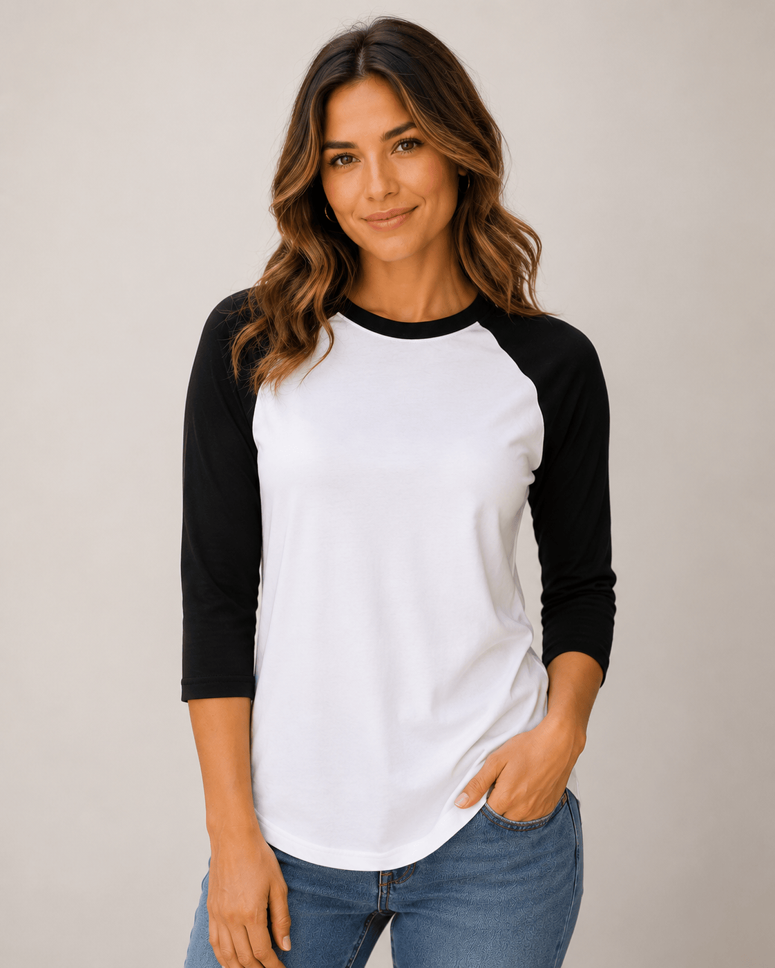 ILTEX Apparel Adult Clothing White/Black / Small Baseball Polyester Raglan Tee - White Body