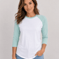 ILTEX Apparel Adult Clothing White/Mint / Small Baseball Polyester Raglan Tee - White Body