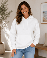 ILTEX Apparel Adult Clothing White / Small Adult Comfort Plain Pullover Hoodie