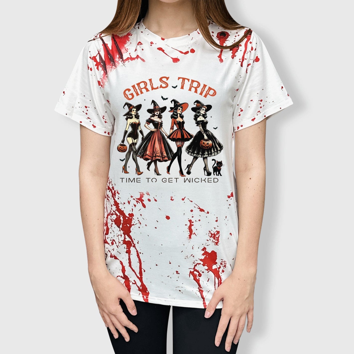 ILTEX Apparel Adult Clothing Witchy Girls Trip Halloween Tee