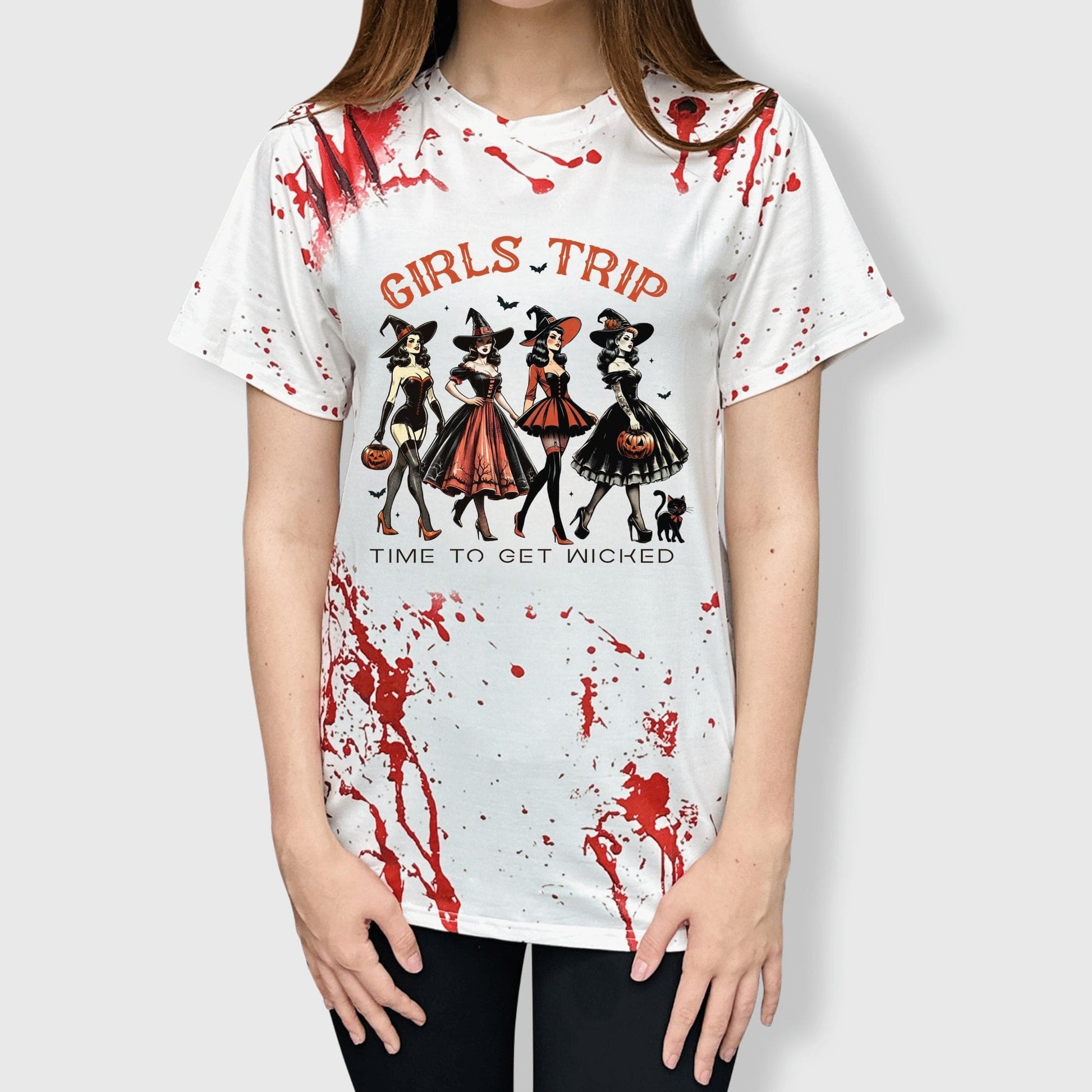 ILTEX Apparel Adult Clothing Witchy Girls Trip Halloween Tee