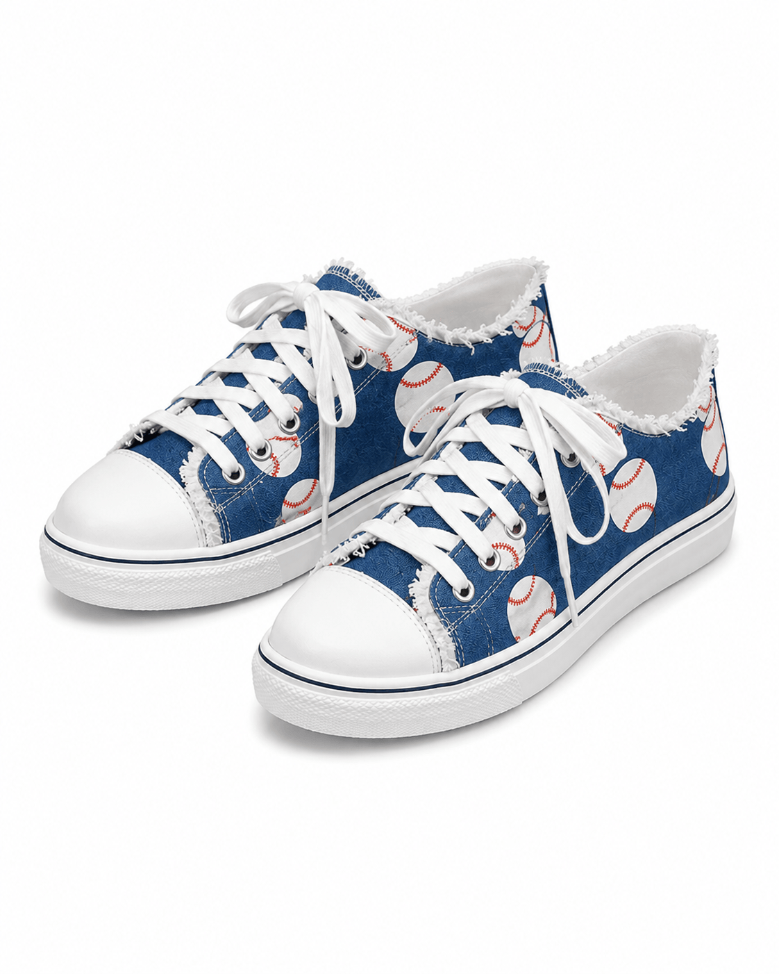 ILTEX Apparel Baseball Denim Lace-up Sneaker Shoes