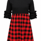 ILTEX Apparel Black Red Plaid Two Tone Dress Kids