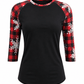 ILTEX Apparel Buffalo Black Red Plaid Snowflakes Top