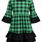 ILTEX Apparel Buffalo Plaid Green Dress Kids