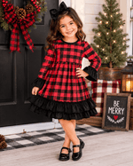 ILTEX Apparel Buffalo Plaid Red Dress Kids