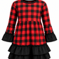 ILTEX Apparel Buffalo Plaid Red Dress Kids