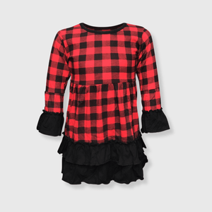 ILTEX Apparel Buffalo Plaid Red Dress Kids