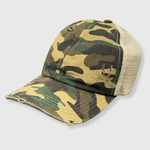 ILTEX Apparel Camo Green Torn Style Cap