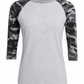ILTEX Apparel Camouflage Raglan Camouflage Gray Black Camo Top