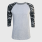 ILTEX Apparel Camouflage Raglan Camouflage Gray Black Camo Top
