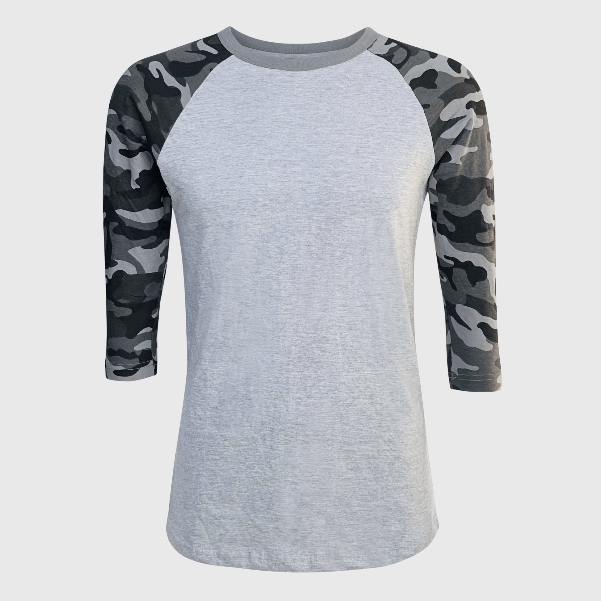 ILTEX Apparel Camouflage Raglan Camouflage Gray Black Camo Top