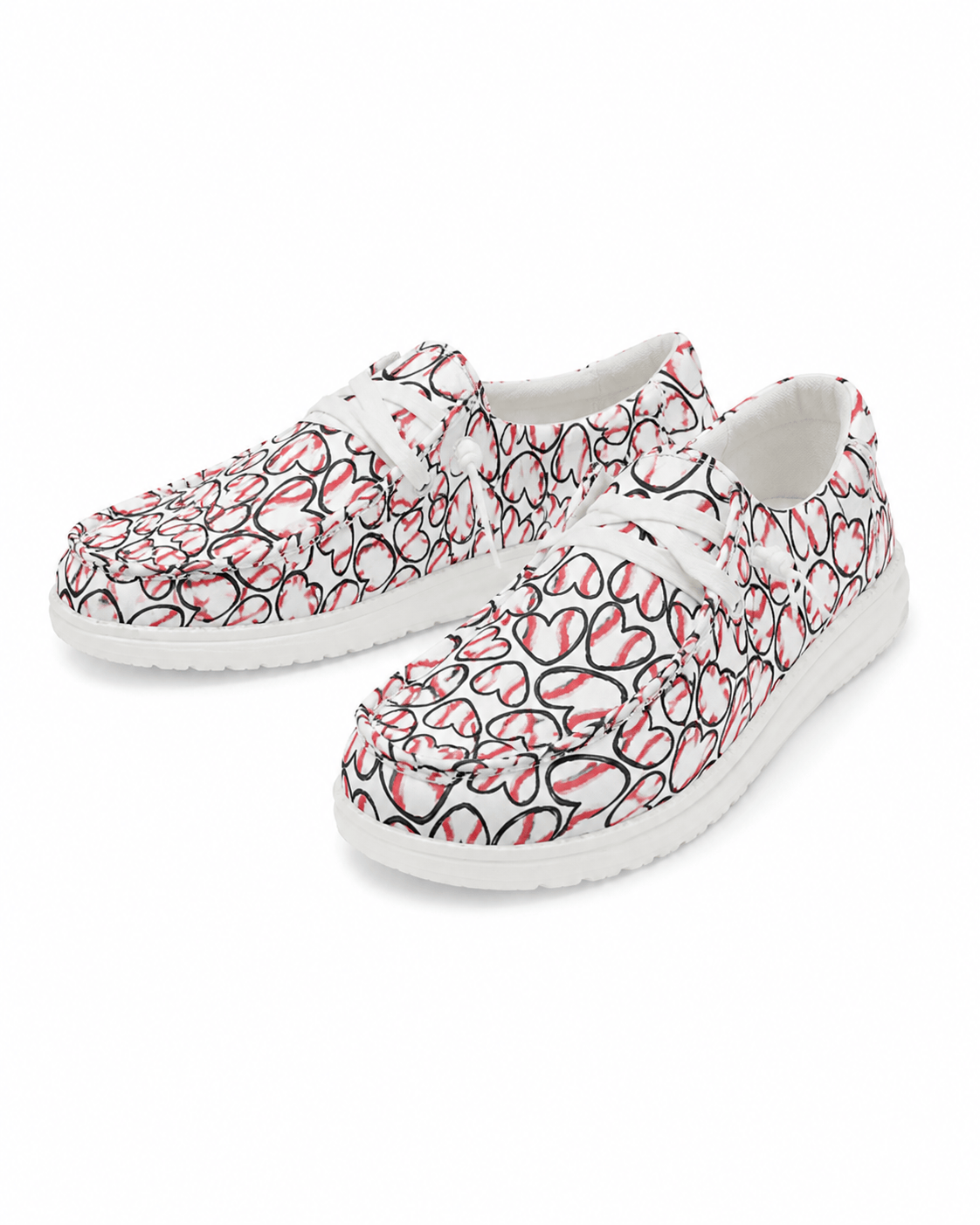 ILTEX Apparel Canvas Baseball Hearts Shoes