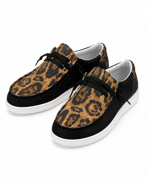ILTEX Apparel Canvas Cheetah Black Brown Shoes