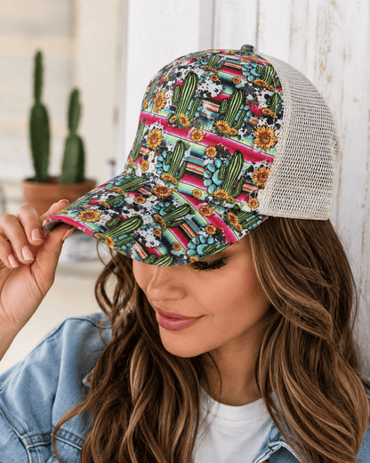 ILTEX Apparel Caps Cactus Serape Sunflower Cap
