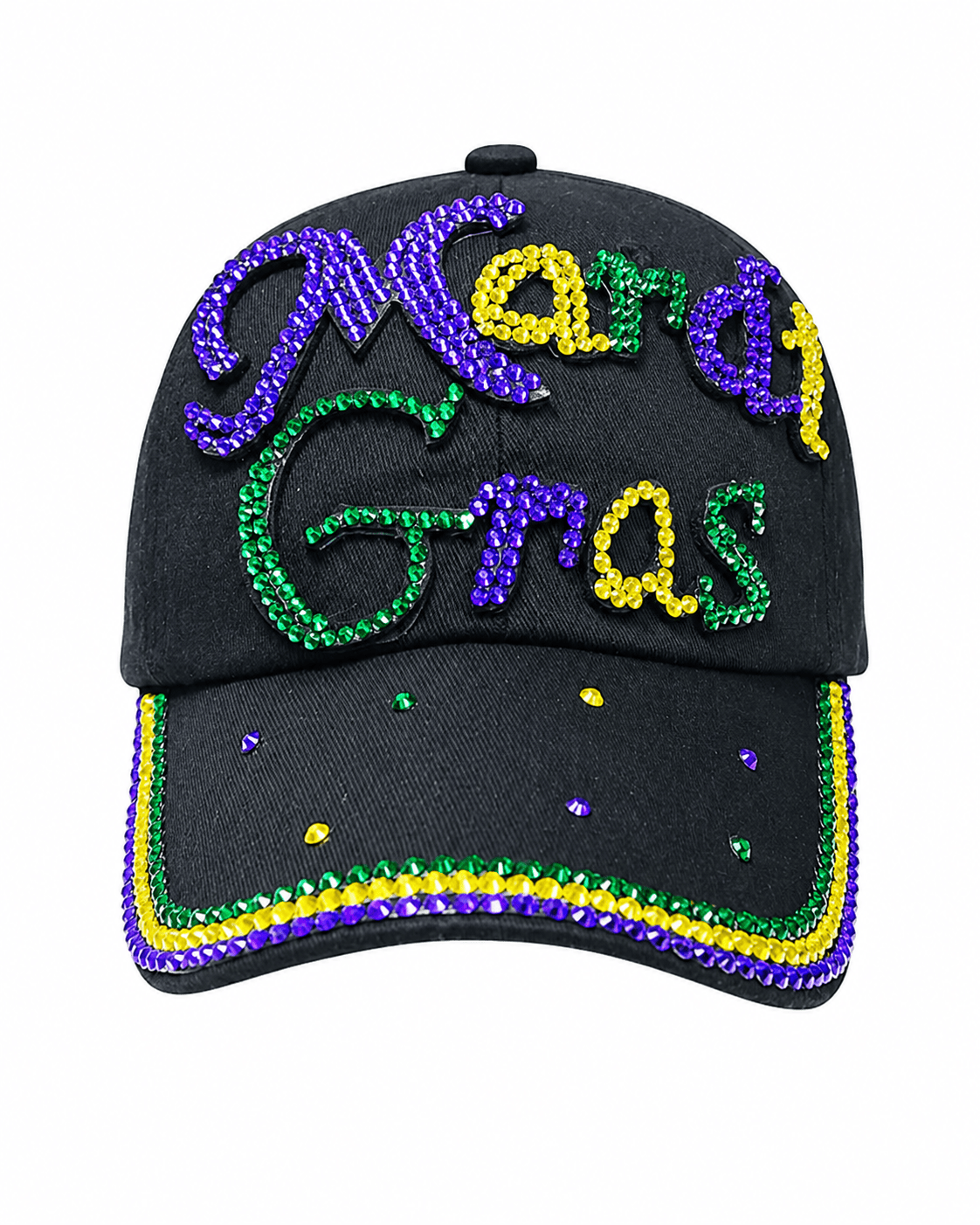ILTEX Apparel Caps HT1006 - Mardi Gras Black Glittery Hat
