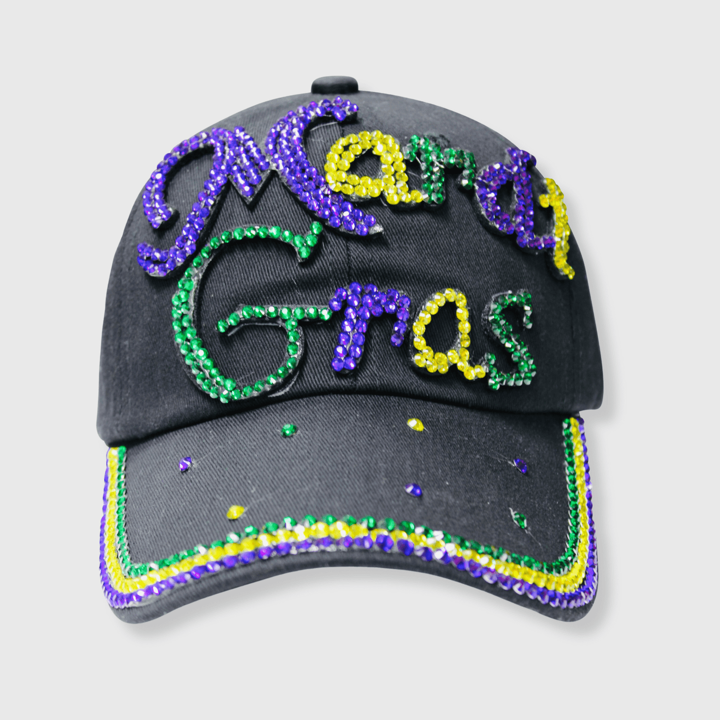 ILTEX Apparel Caps HT1006 - Mardi Gras Black Glittery Hat