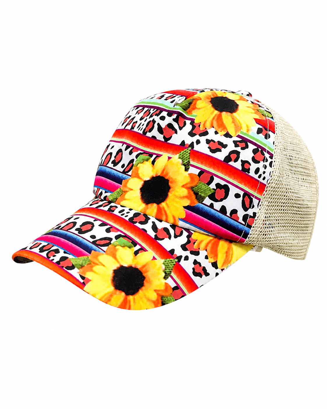 ILTEX Apparel Caps Serape Sunflower Cheetah Cap