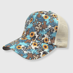 ILTEX Apparel Caps Turquoise Cross Printed Cap