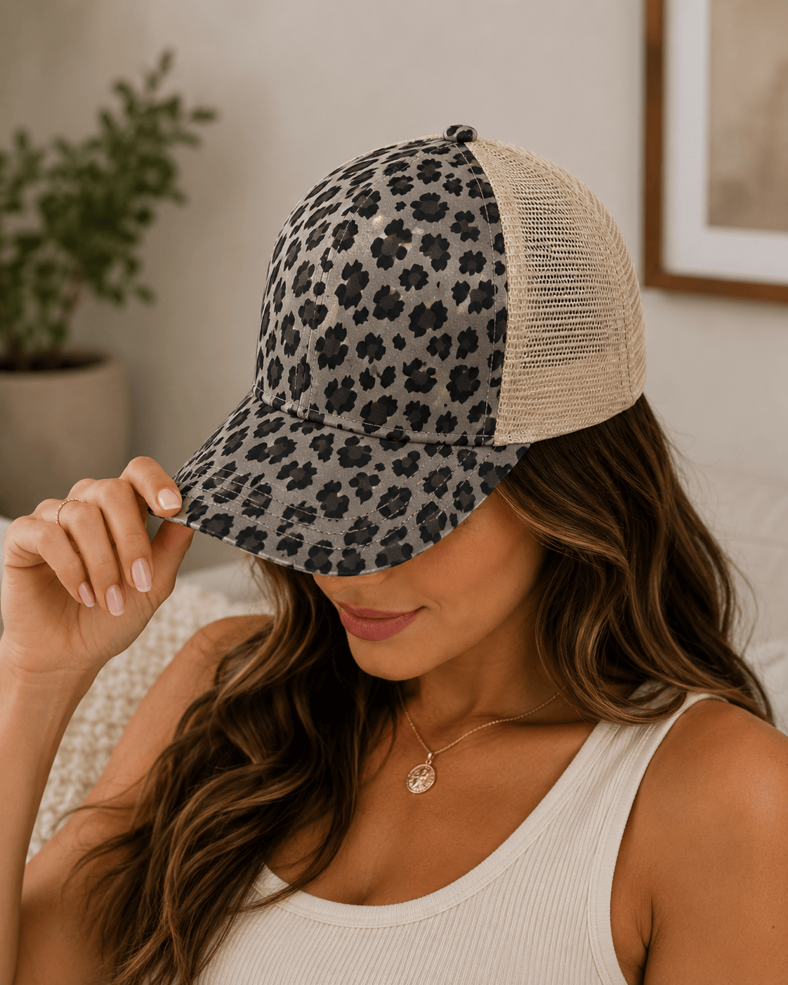 ILTEX Apparel Cheetah Beige Cap