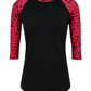 ILTEX Apparel Cheetah Black Red Top