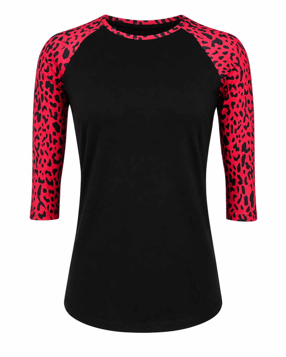 ILTEX Apparel Cheetah Black Red Top