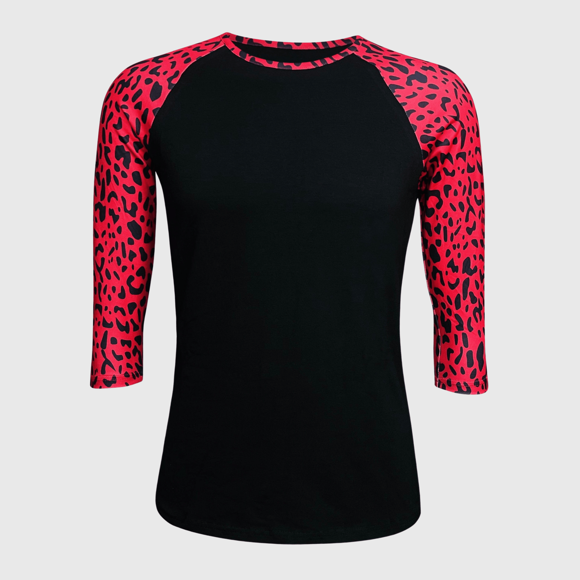 ILTEX Apparel Cheetah Black Red Top