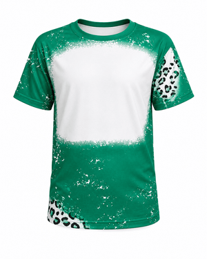 ILTEX Apparel Cheetah Green Faux Bleached Kids Top