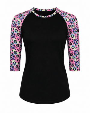 ILTEX Apparel Cheetah Multi Pink Black Top