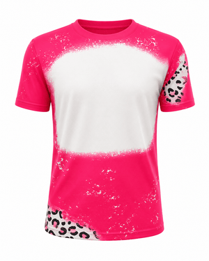 ILTEX Apparel Cheetah Pink Faux Bleached Kids Top