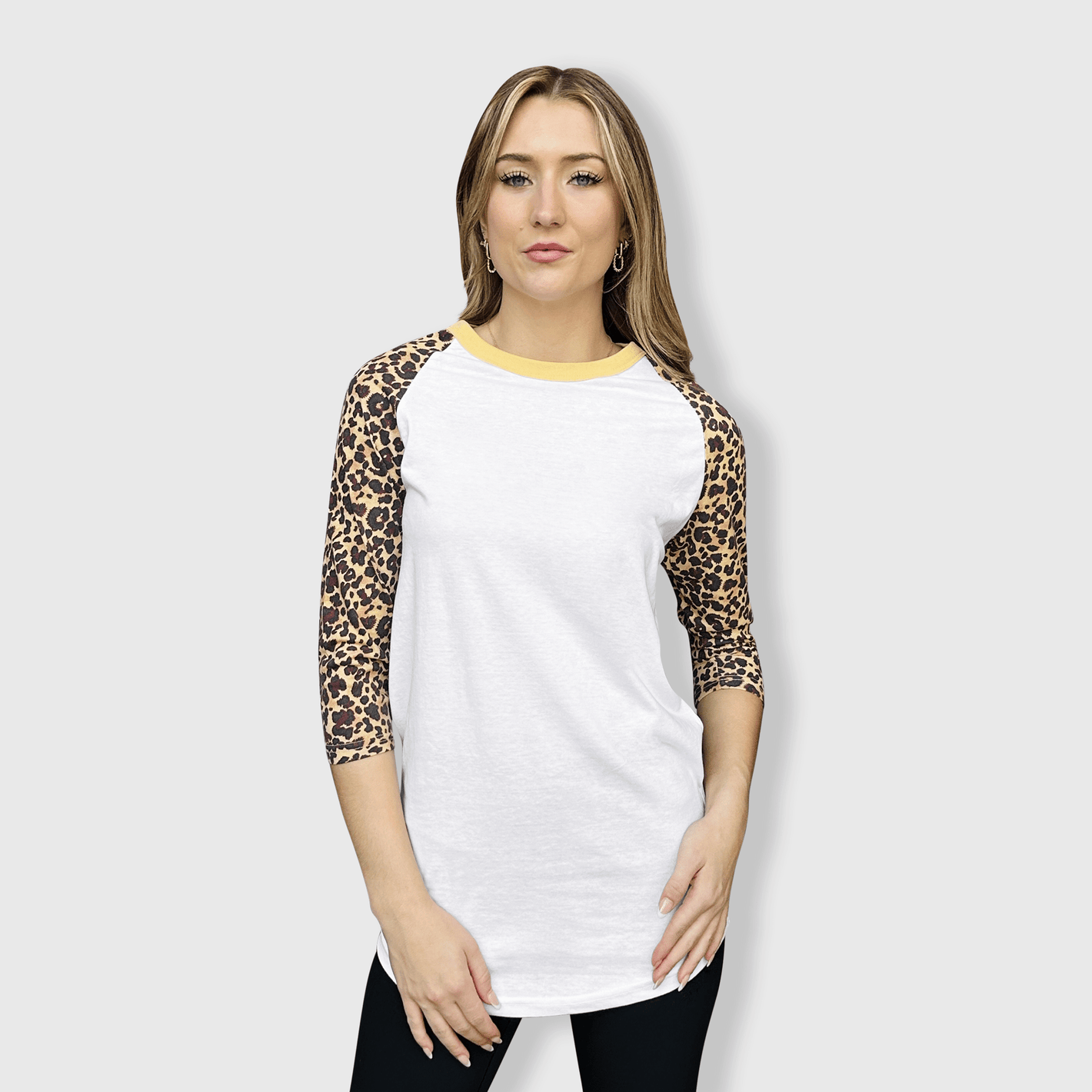 ILTEX Apparel Cheetah Raglan Cheetah Raglan White/Cheetah Adult