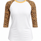 ILTEX Apparel Cheetah Raglan Cheetah Raglan White/Cheetah Adult