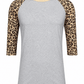 ILTEX Apparel Cheetah Raglan Gray/Cheetah Adult