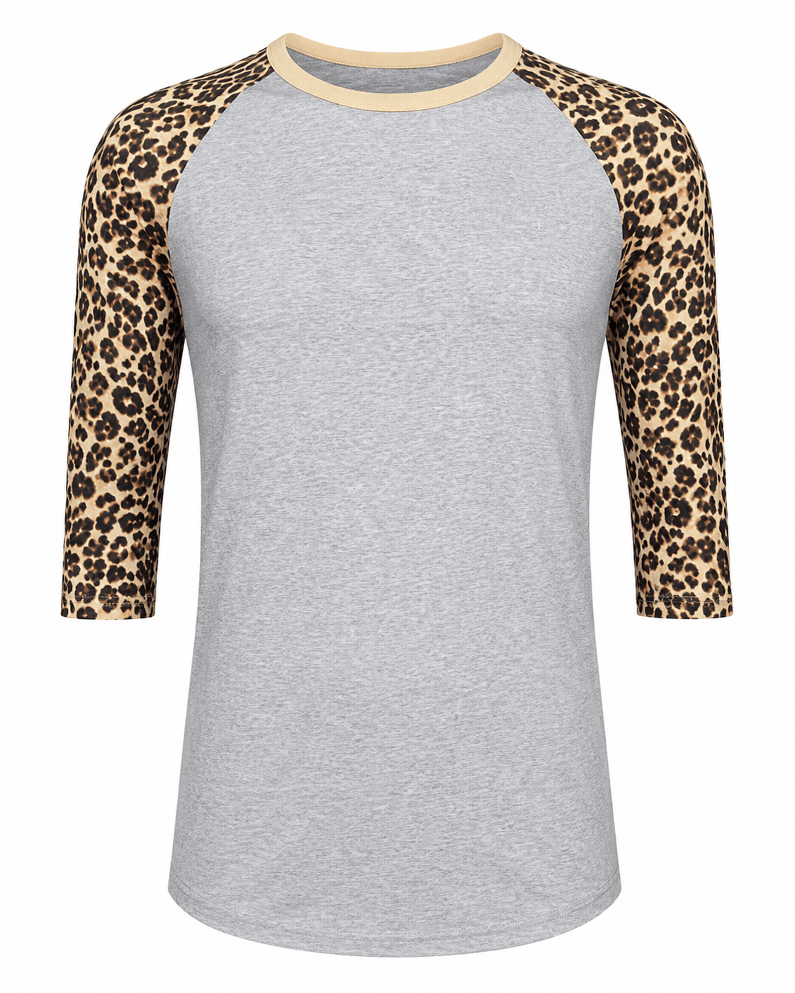 ILTEX Apparel Cheetah Raglan Gray/Cheetah Adult