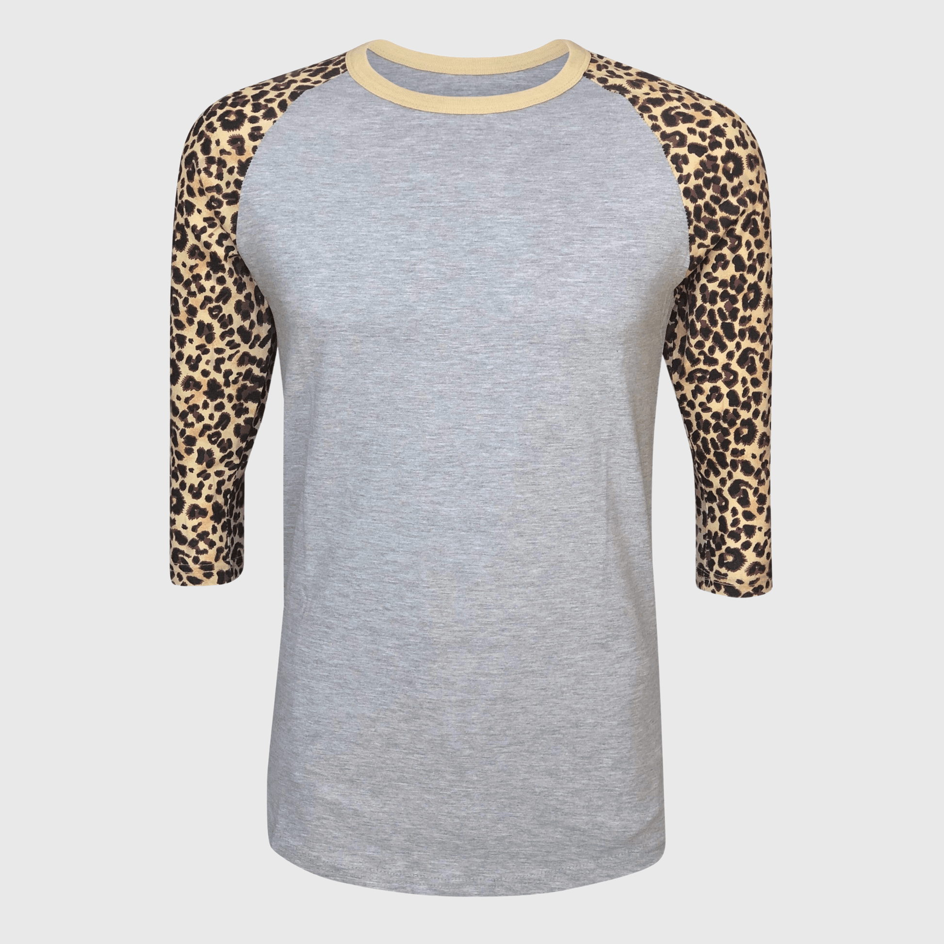 ILTEX Apparel Cheetah Raglan Gray/Cheetah Adult