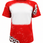 ILTEX Apparel Cheetah Red Faux Bleached Kids Top